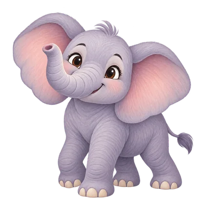 A watercolor elephant